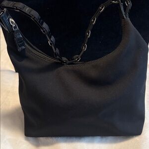 Salvatore Ferragamo Black Nylon Shoulder Bag